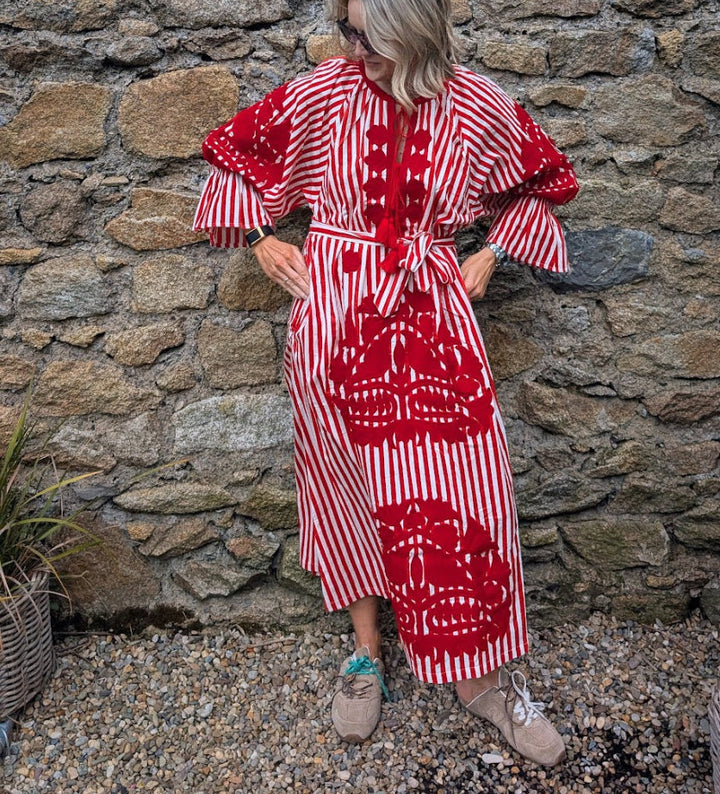 Simran dress Stripe Red LIMITED EDITION-Dresses-LNH Edit
