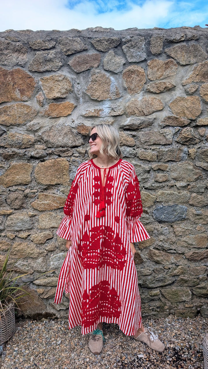 Simran dress Stripe Red LIMITED EDITION-Dresses-LNH Edit