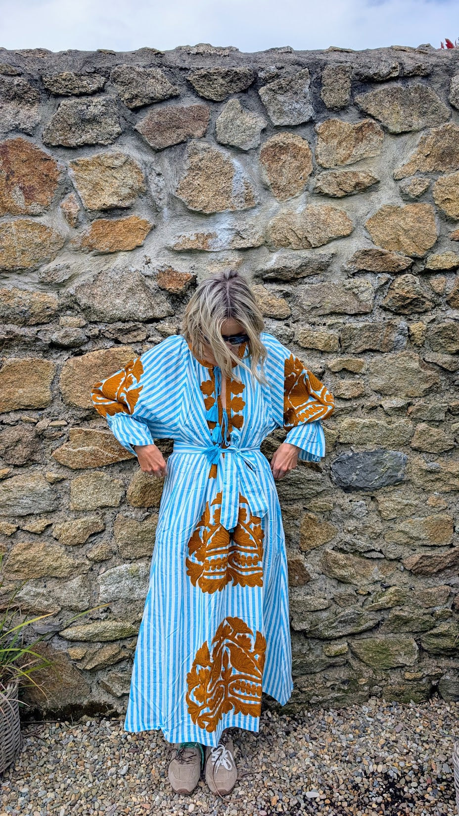 Simran dress Stripe Blue LIMITED EDITION-Dresses-LNH Edit