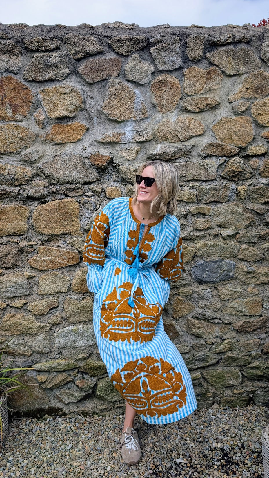 Simran dress Stripe Blue LIMITED EDITION-Dresses-LNH Edit