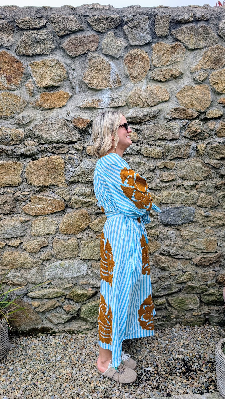 Simran dress Stripe Blue LIMITED EDITION-Dresses-LNH Edit