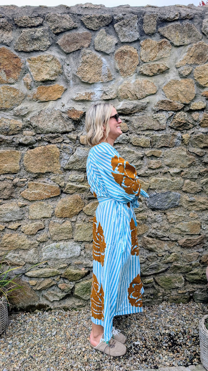 Simran dress Stripe Blue LIMITED EDITION-Dresses-LNH Edit