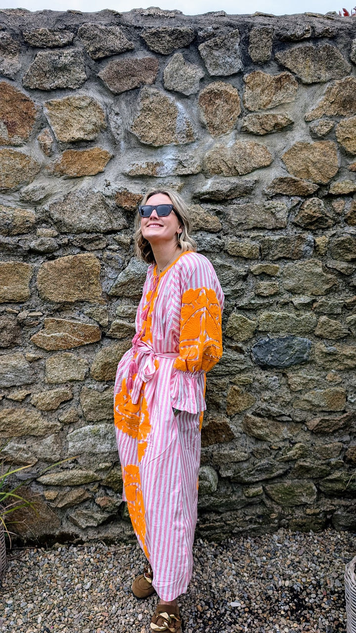 Simran dress Stripe Pink LIMITED EDITION-Dresses-LNH Edit