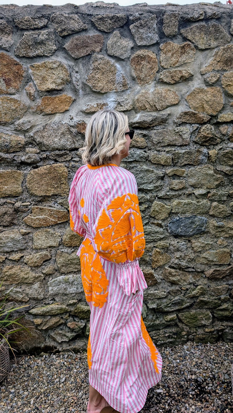 Simran dress Stripe Pink LIMITED EDITION-Dresses-LNH Edit