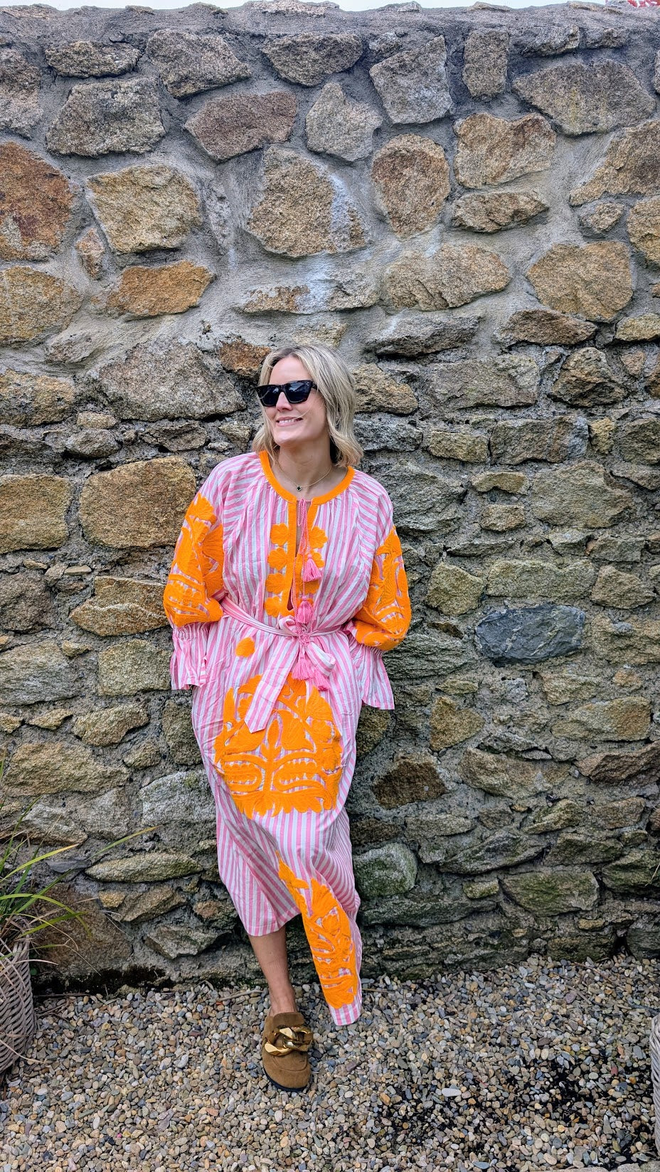 Simran dress Stripe Pink LIMITED EDITION-Dresses-LNH Edit