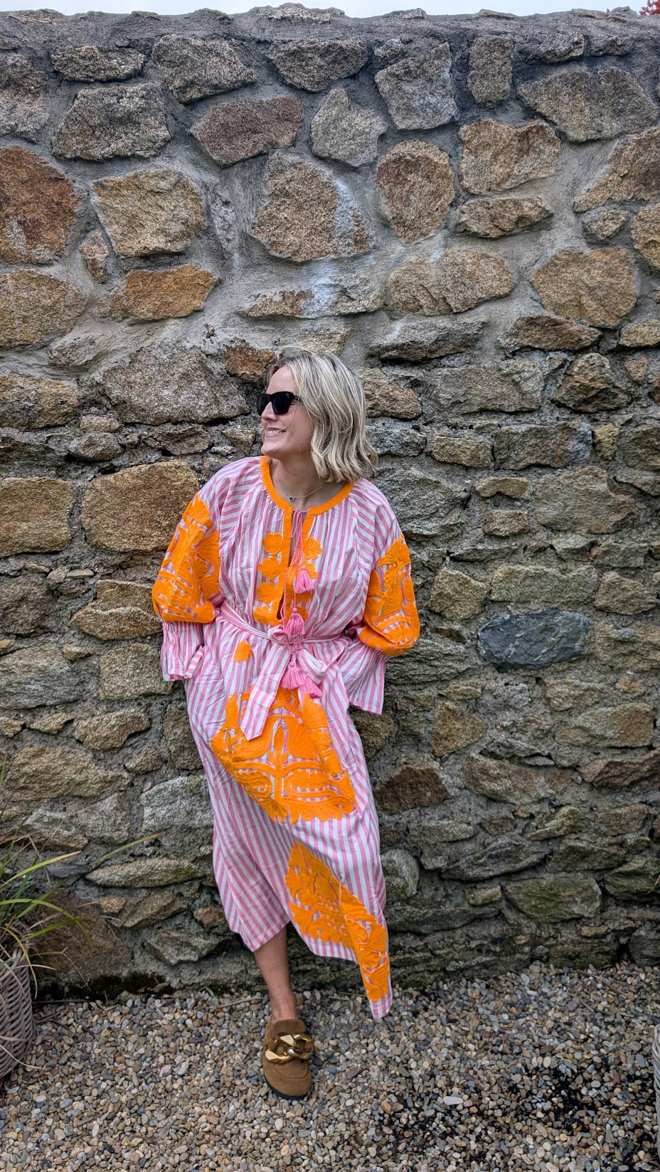 Simran dress Stripe Pink LIMITED EDITION-Dresses-LNH Edit