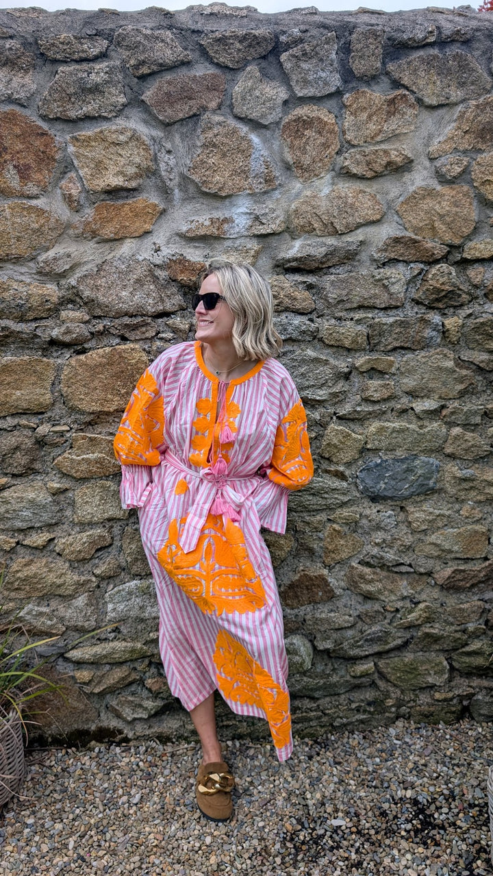 Simran dress Stripe Pink LIMITED EDITION-Dresses-LNH Edit