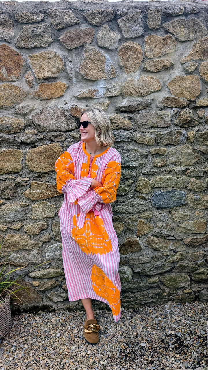 Simran dress Stripe Pink LIMITED EDITION-Dresses-LNH Edit