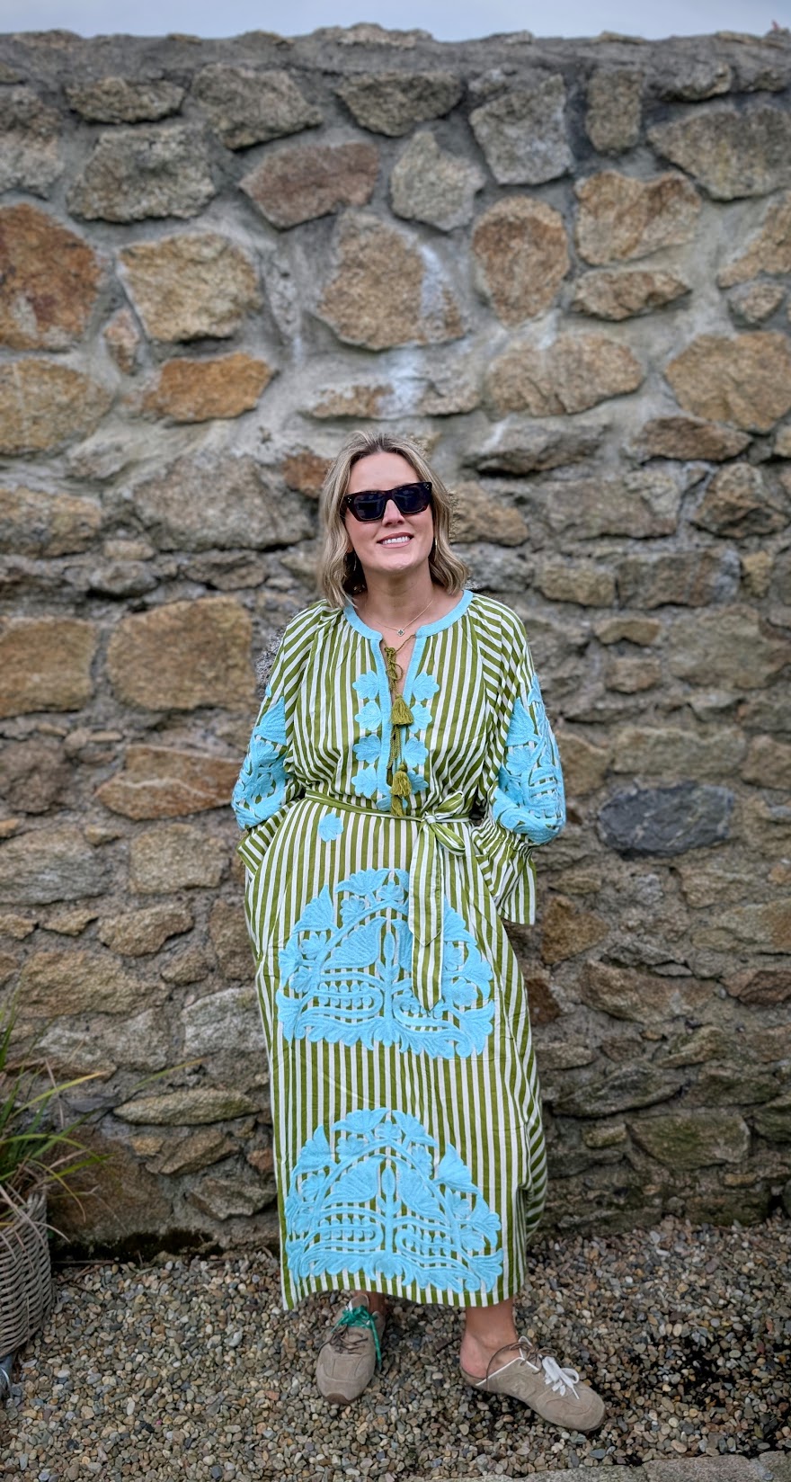 Simran dress Stripe Green LIMITED EDITION-Dresses-LNH Edit