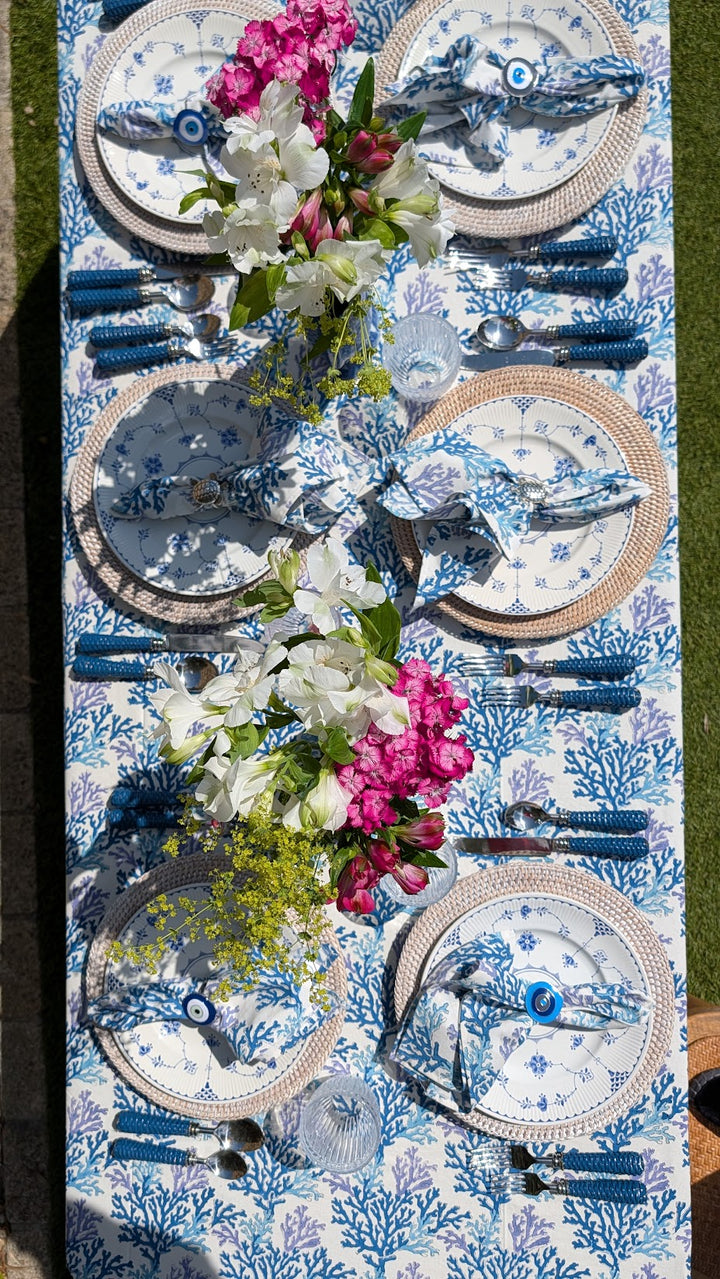 Coral Blue Napkin, Set of 4