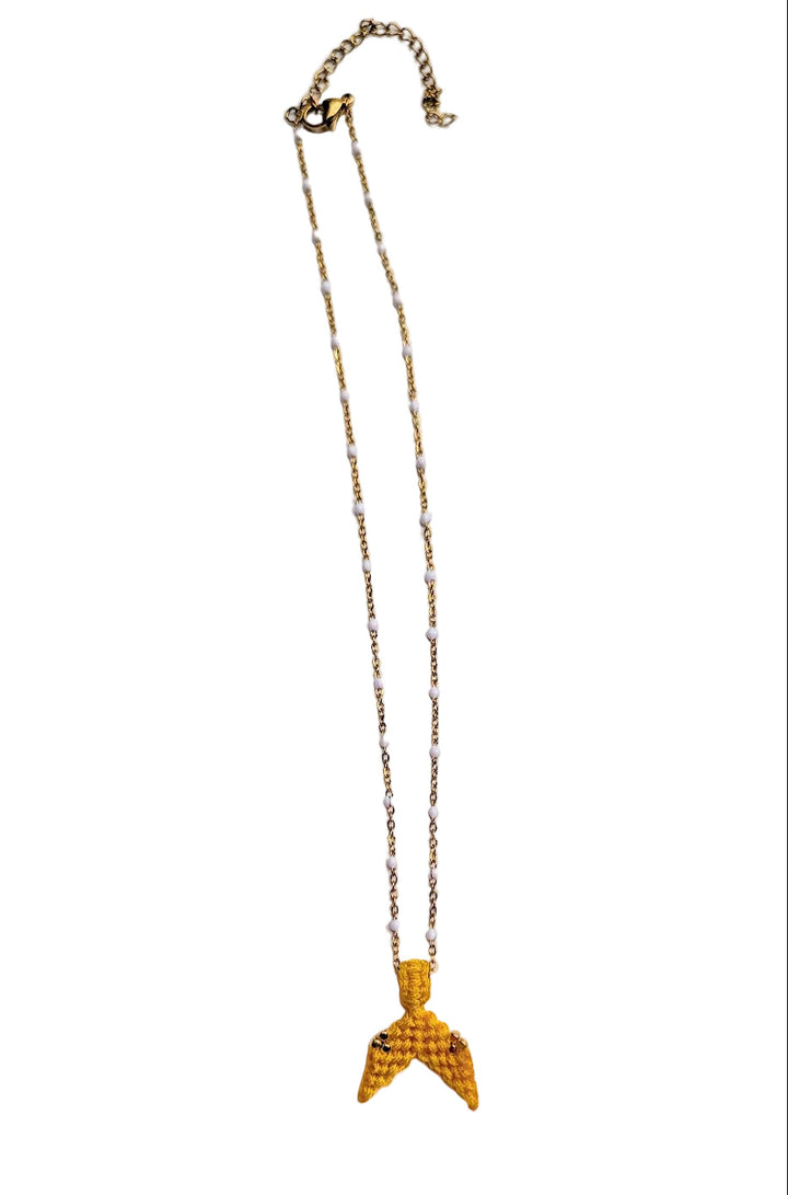 Yellow Mermaid Tail Necklace