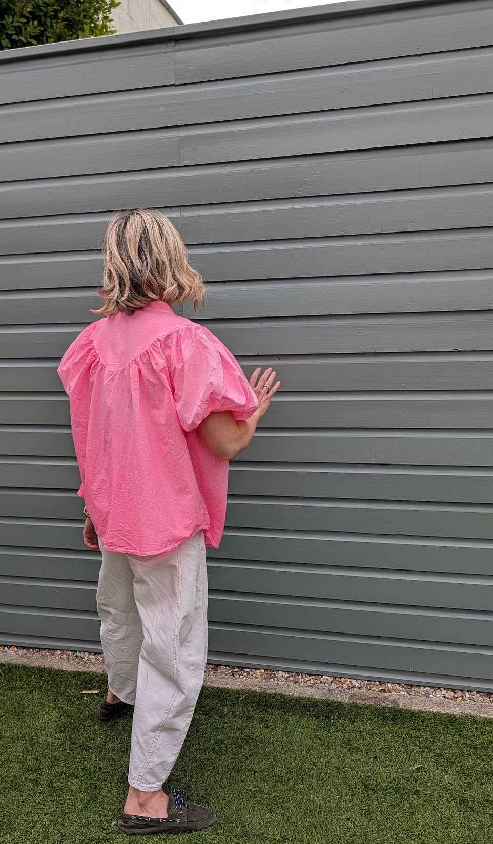 Neon Pink Cotton Blouse