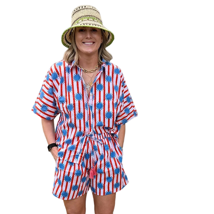 Jordi Short Set Red Stripe Sun