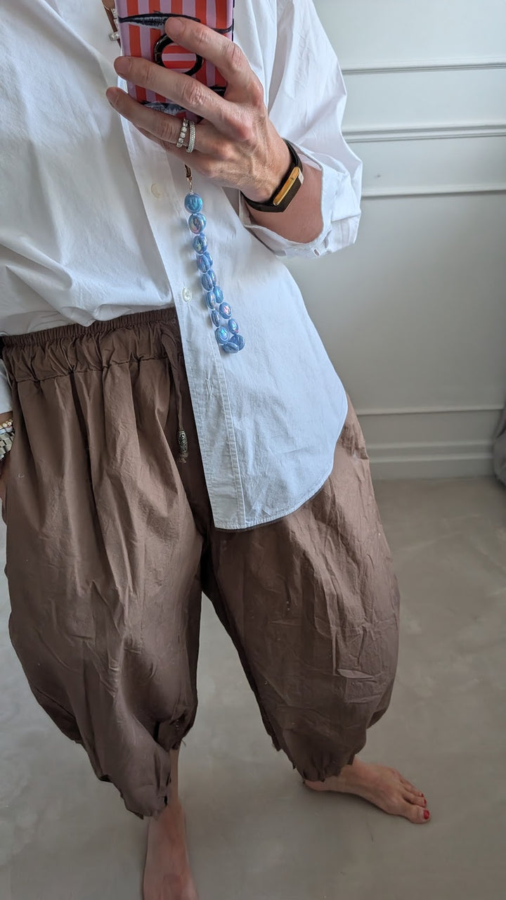 Toffee Balloon Cotton Trousers