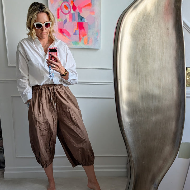 Toffee Balloon Cotton Trousers
