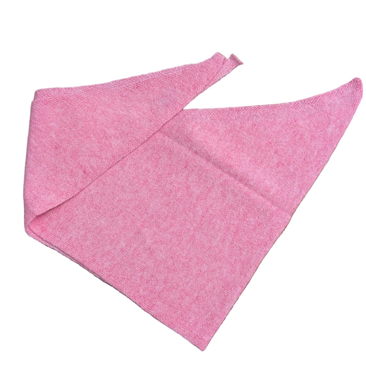 Small Pink Plain Triangular Scarf