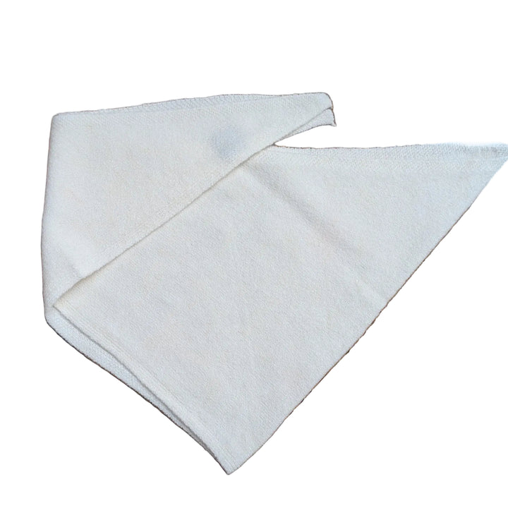 Small Cream Plain Triangular Scarf