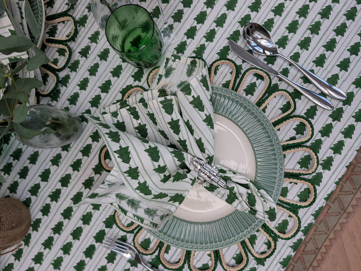 Christmas Tree Round Tablecloth-Tablecloths-LNH Edit