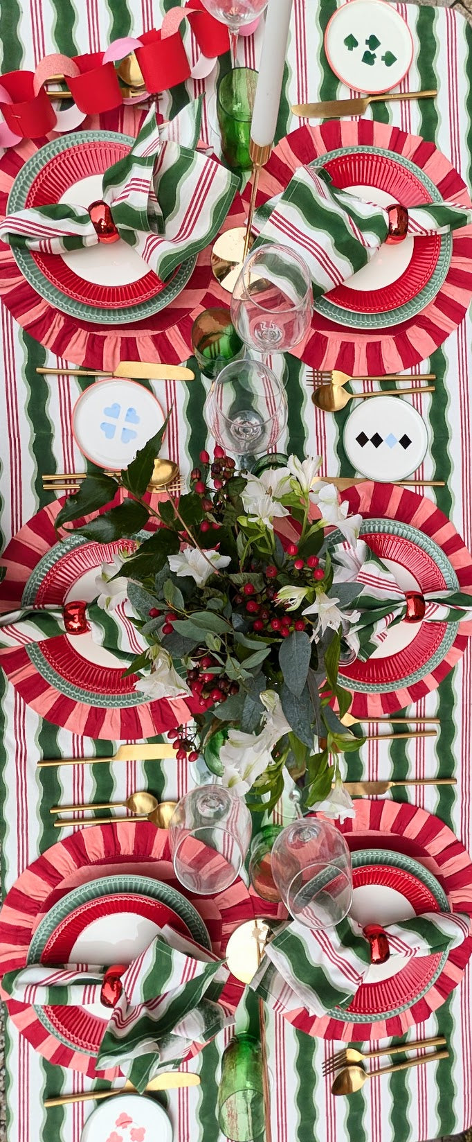 Candy cane Rectangle Tablecloth