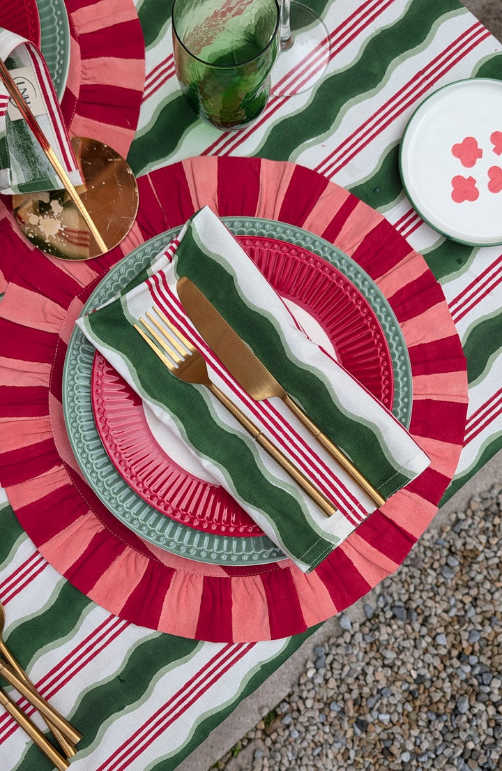 Candy Cane Napkins, Set of 4