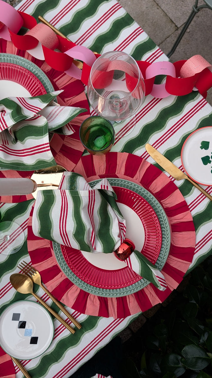 Candy cane Rectangle Tablecloth