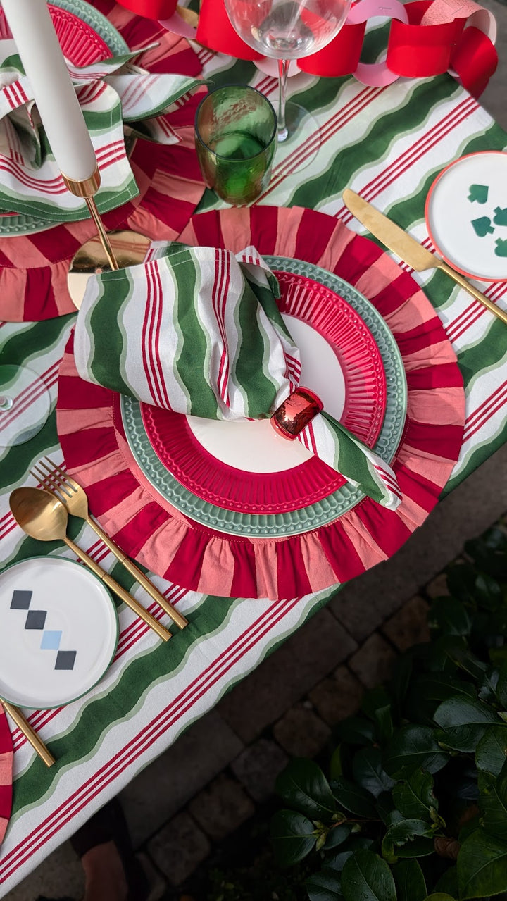 Candy cane Rectangle Tablecloth