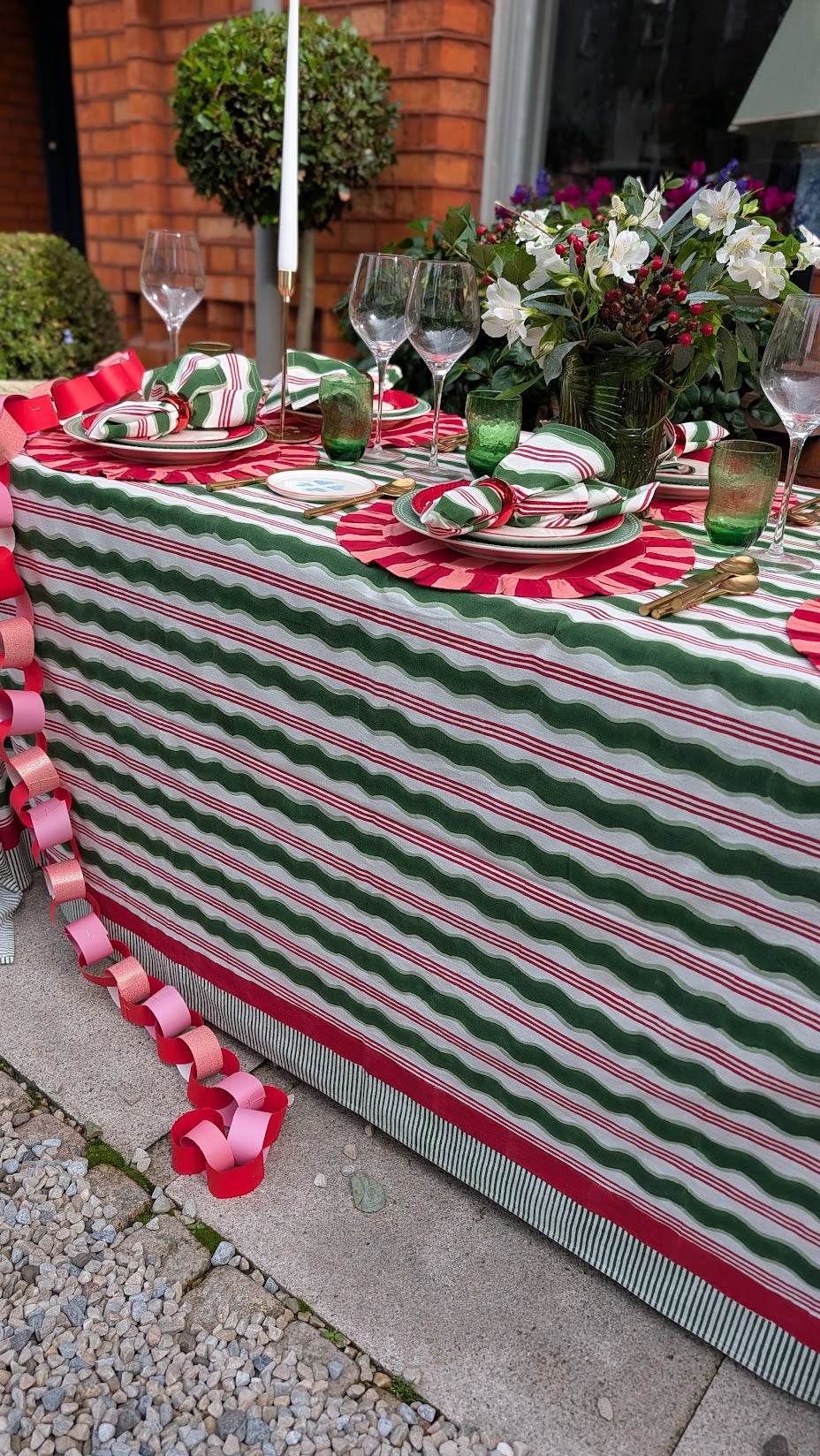 Candy cane Rectangle Tablecloth