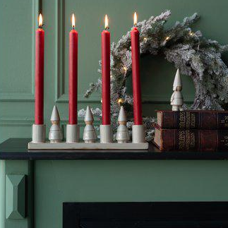 Santa Candle Holder
