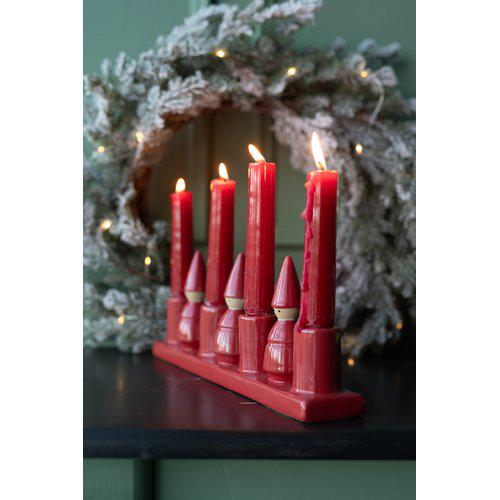 Santa red Candle Holder