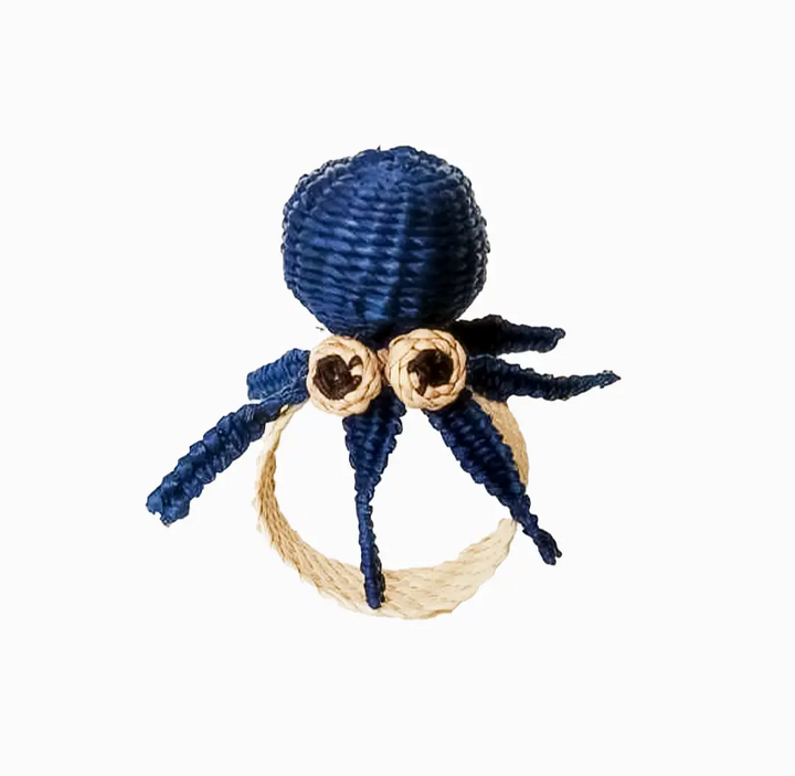 Blue Octopus Napkin Rings, Sold individually