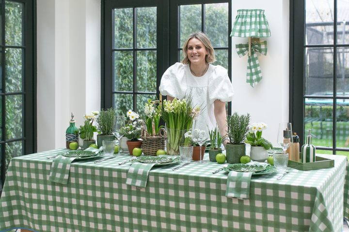 Gingham Green Rectangle Tablecloth