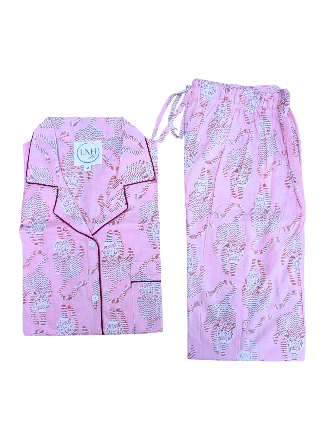 Pink Tiger Pyjama Set, Long
