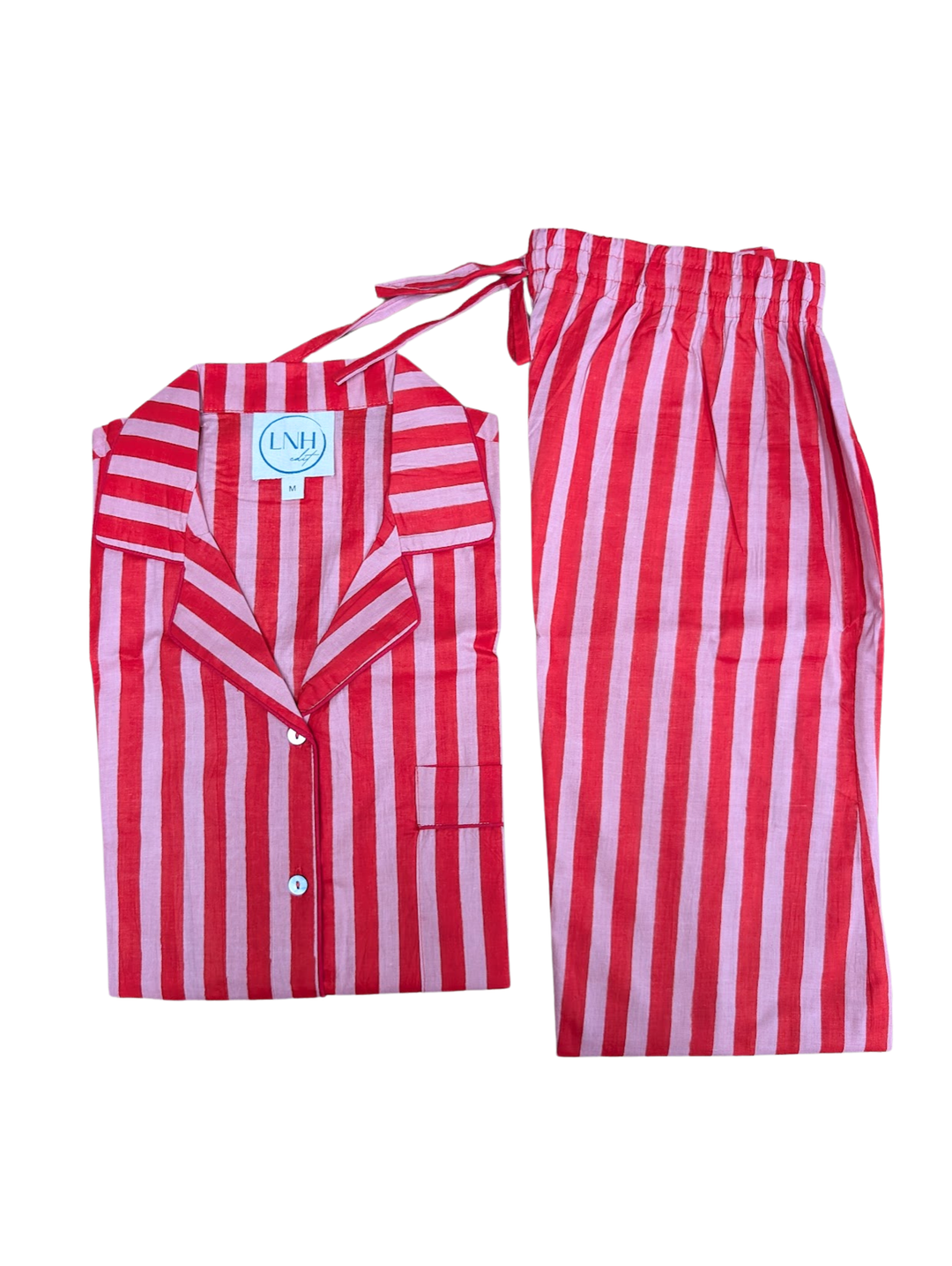 Red Stripe Pyjama Set, Long
