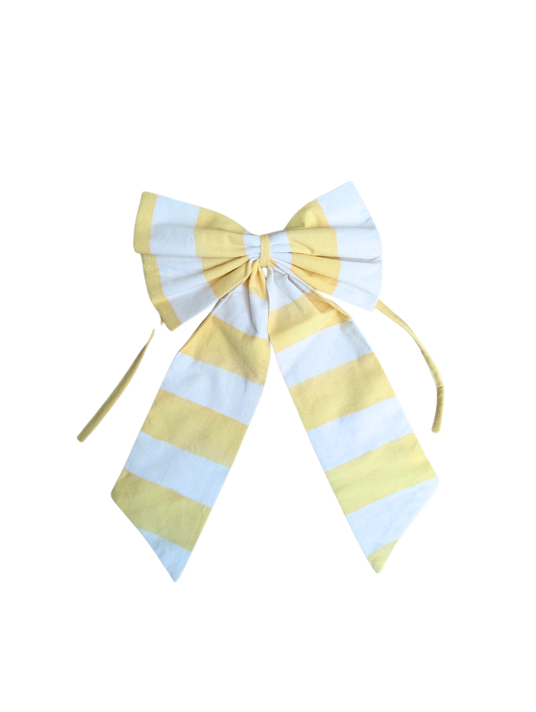 Lemon stripe Handmade Bows – 2 Sizes | LNH Edit