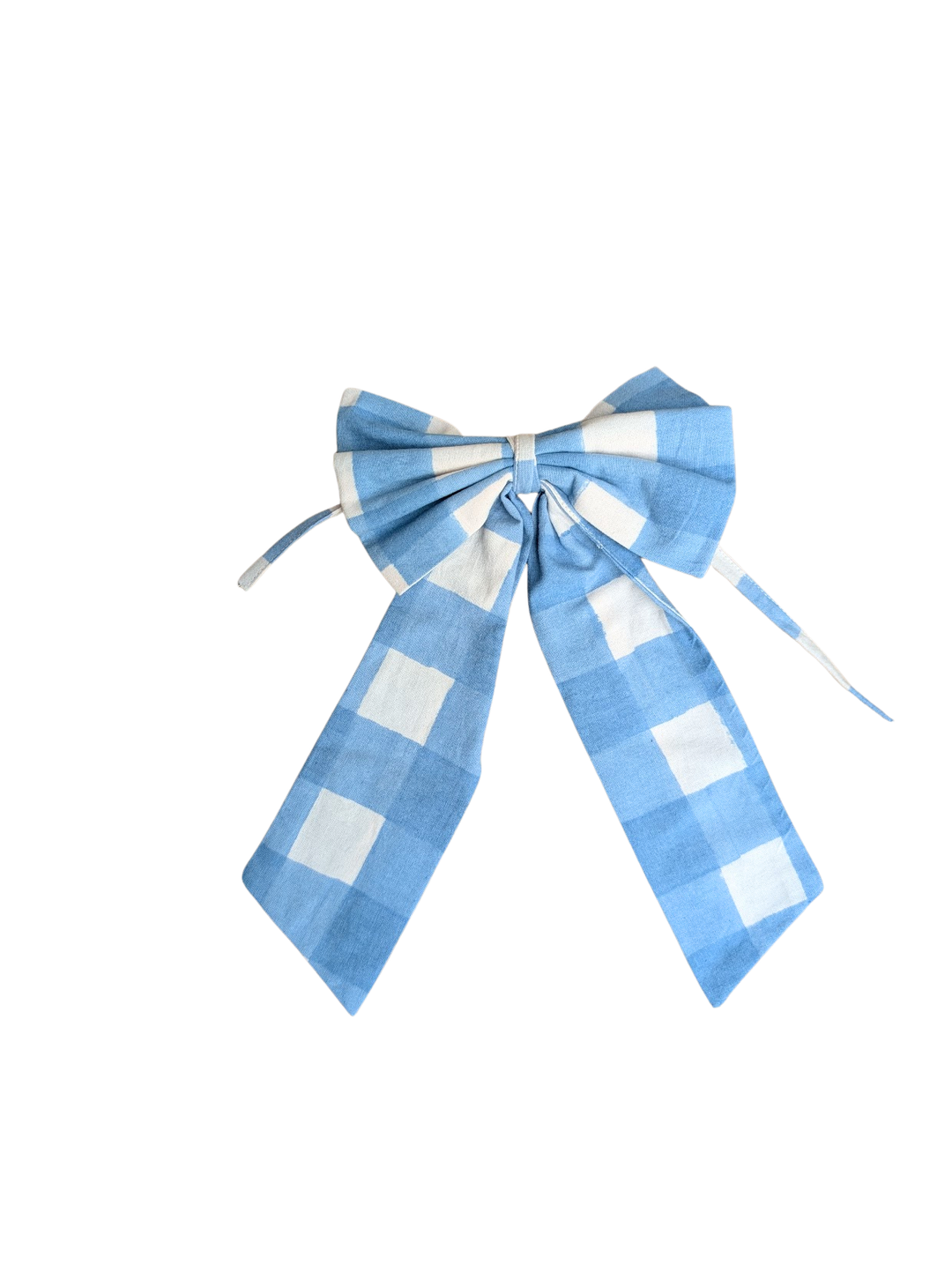 Gingham Blue Handmade Bows – 2 Sizes | LNH Edit