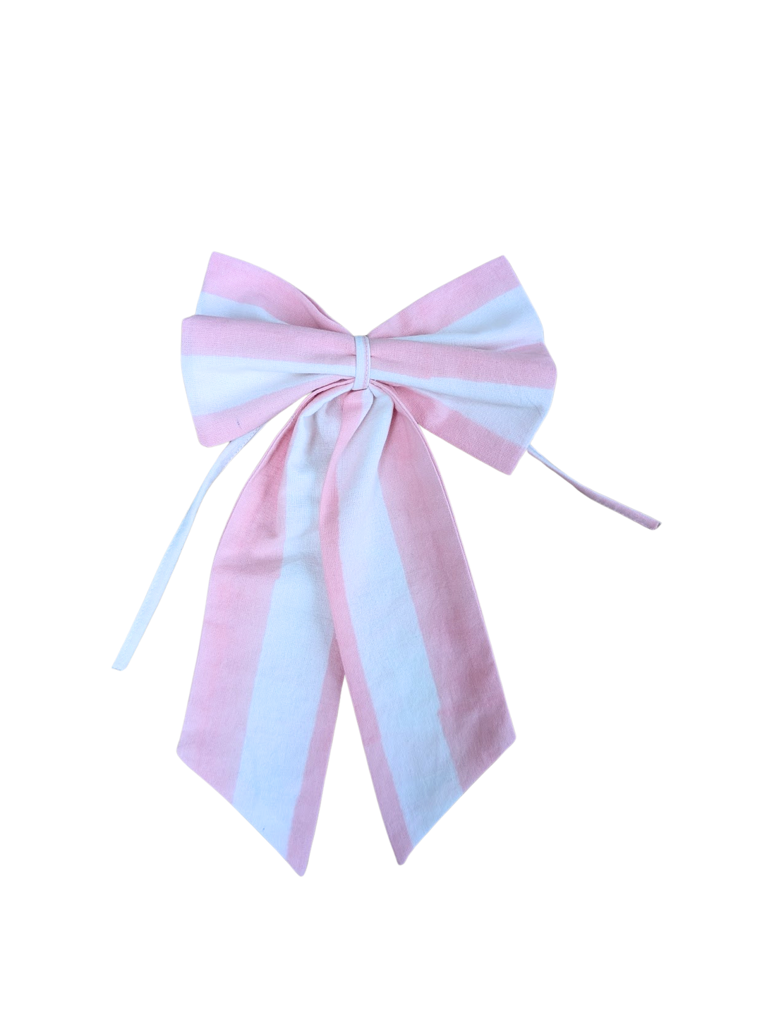 Pink stripe Handmade Bows – 2 Sizes | LNH Edit