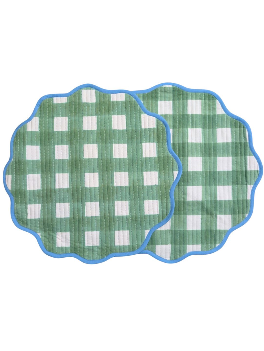 Gingham Green Placemats, Sets of 2