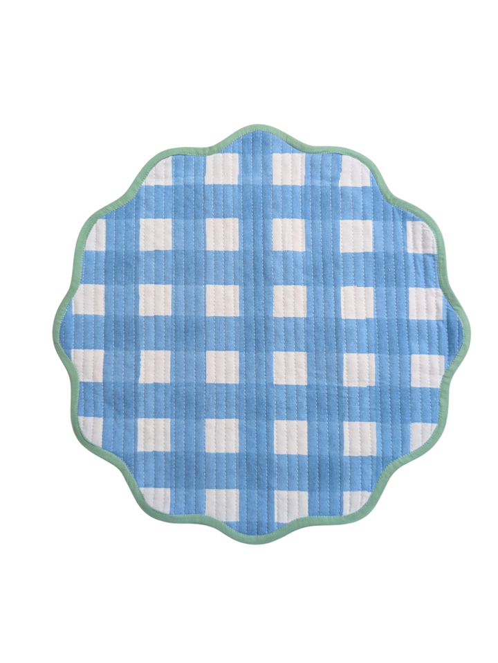 Gingham Blue Placemats, Sets of 2