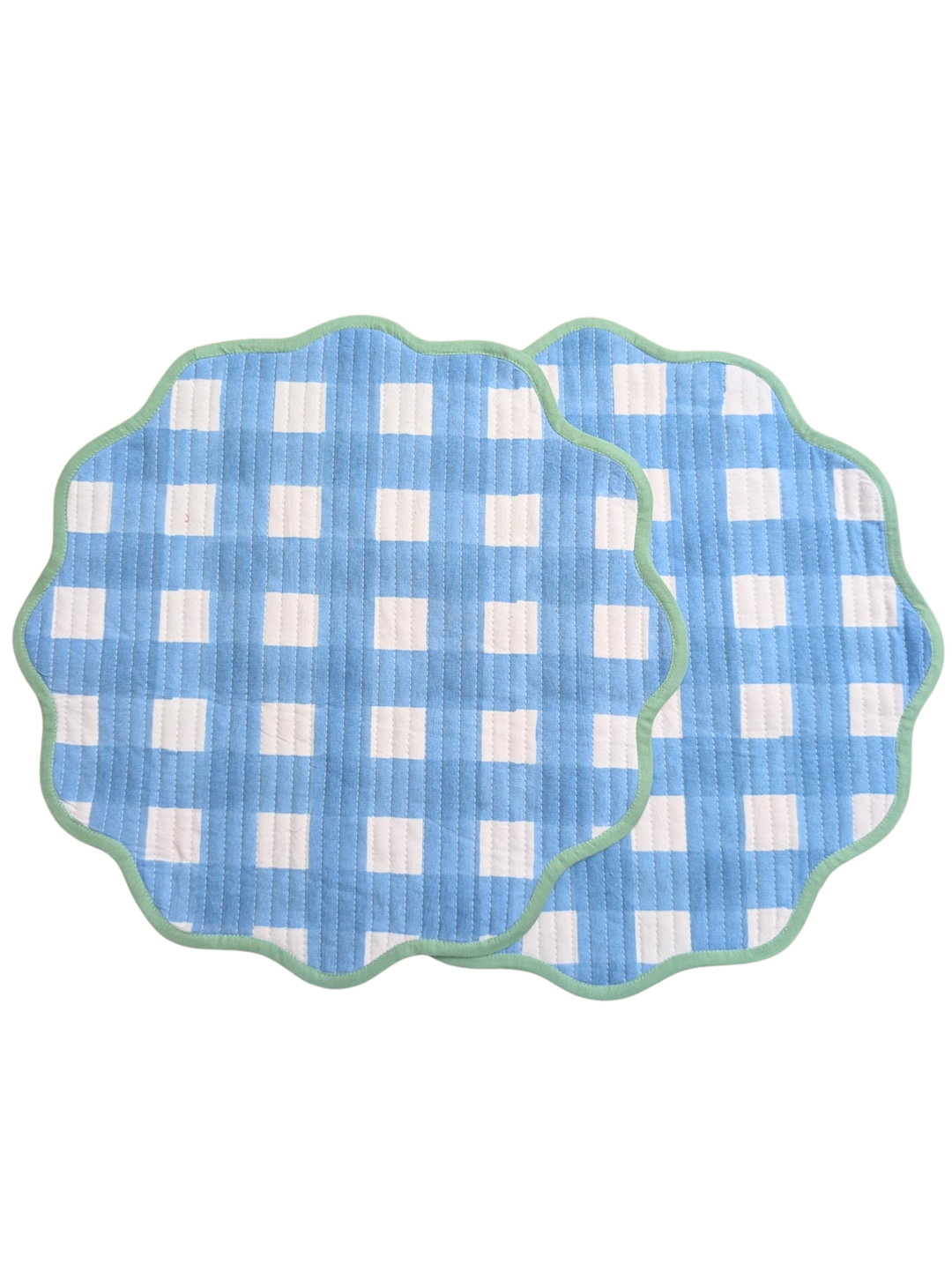 Gingham Blue Placemats, Sets of 2