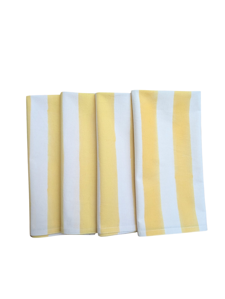 Lemon Stripe  Napkins, Set of 4 | LNH Edit