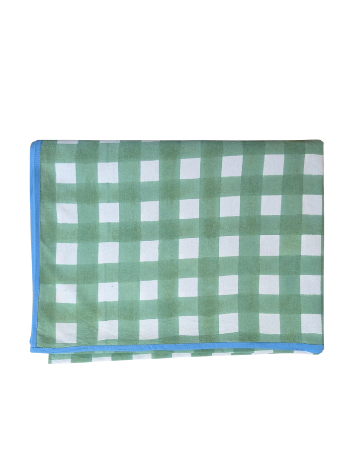 Gingham Green Rectangle Tablecloth