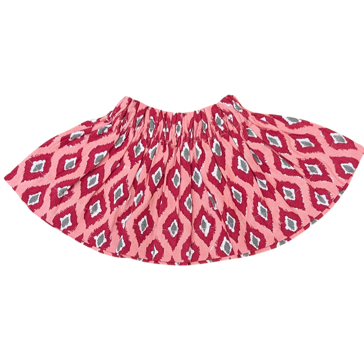 Large Ikat Red Lampshade Cover