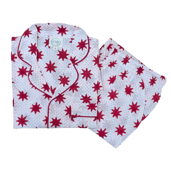 Red Star Pyjama Set- Long