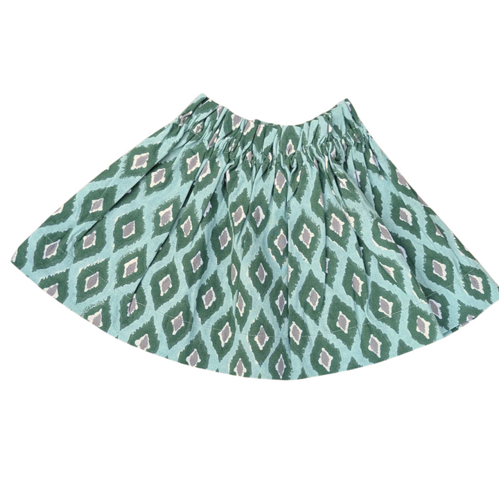 Large Ikat green Lampshade Cover