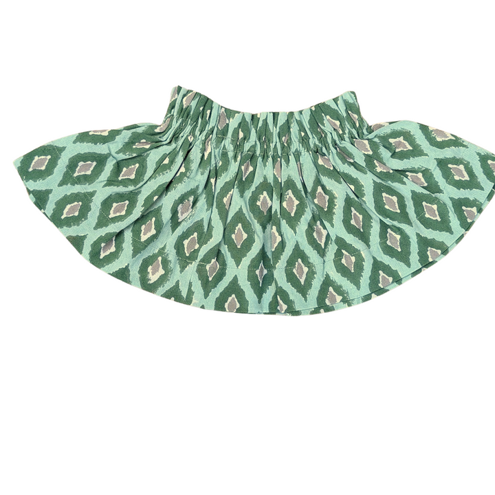 Small Ikat green Lampshade Cover