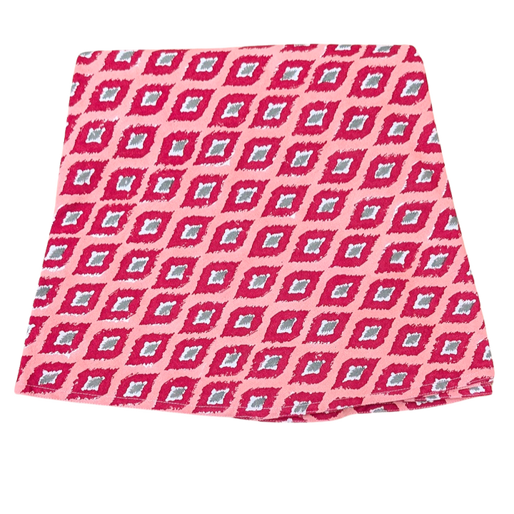 Ikat Red Round Tablecloth