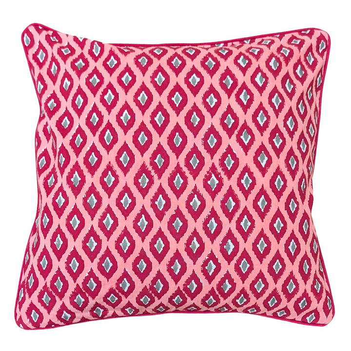 Ikat Red Cushion Cover-Cushion Covers-LNH Edit
