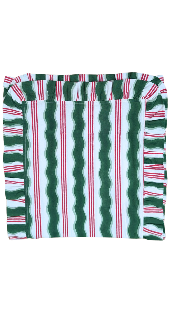 Candy Cane Frill Table Runner
