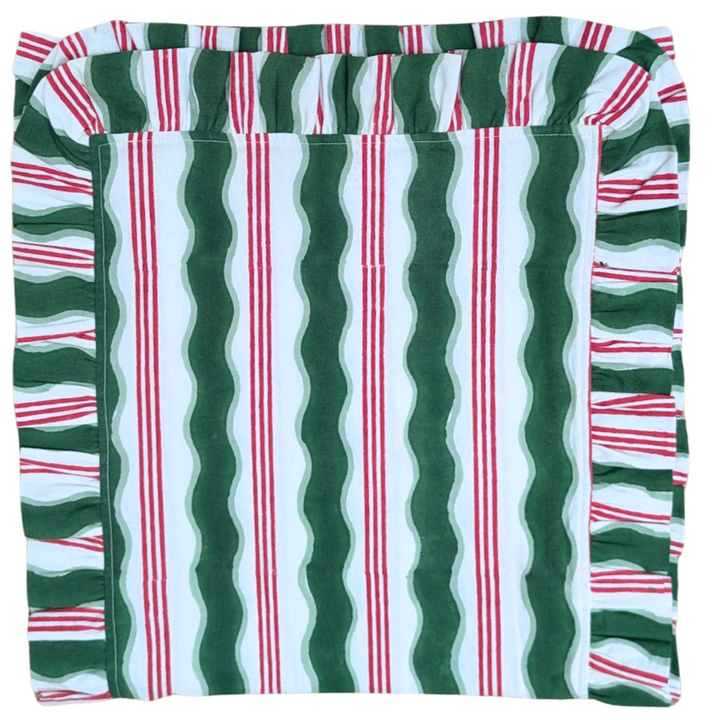 Candy Cane Frill Table Runner