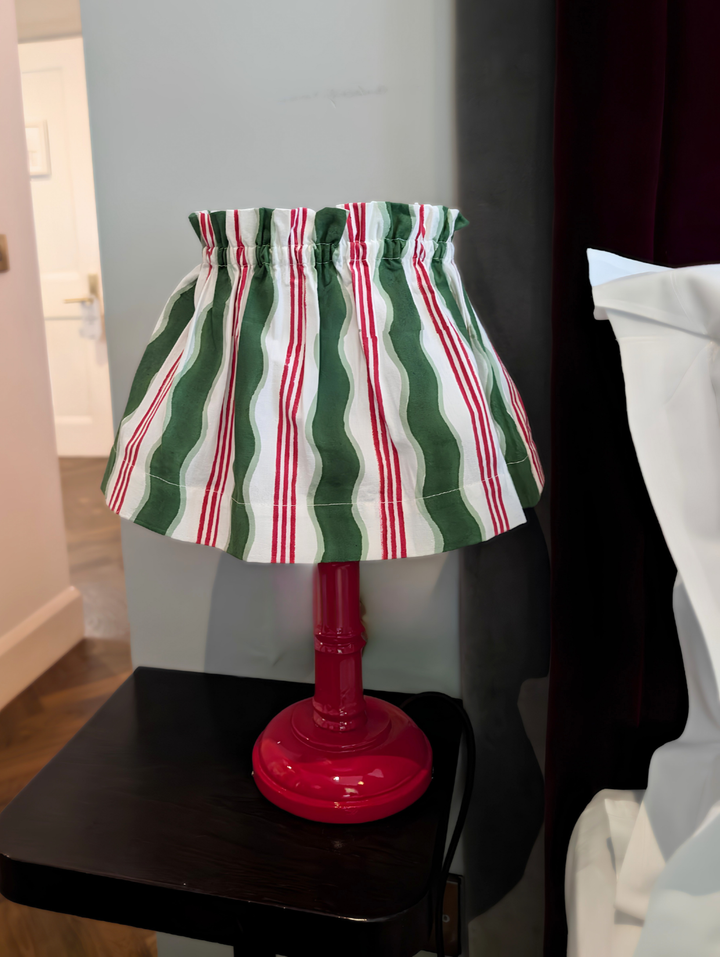 Large Candy Cane Wave Lampshade Cover